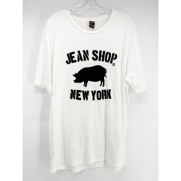 JEAN-SHOP NYC Men's White T-Shirt Graphic XL - Picture 6 of 7